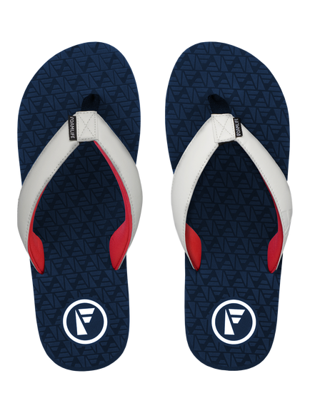 FoamLife Traad Flip Flops, Navy/Multi - view 2, Navy/Multi