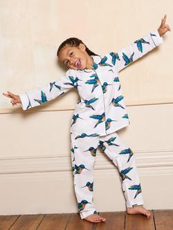 Their Nibs Kids' Cotton Long Sleeved Printed Pyjama Set, White, White