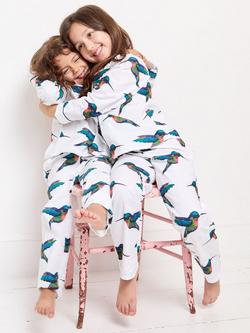 Their Nibs Kids' Cotton Long Sleeved Printed Pyjama Set, White - view 2, White