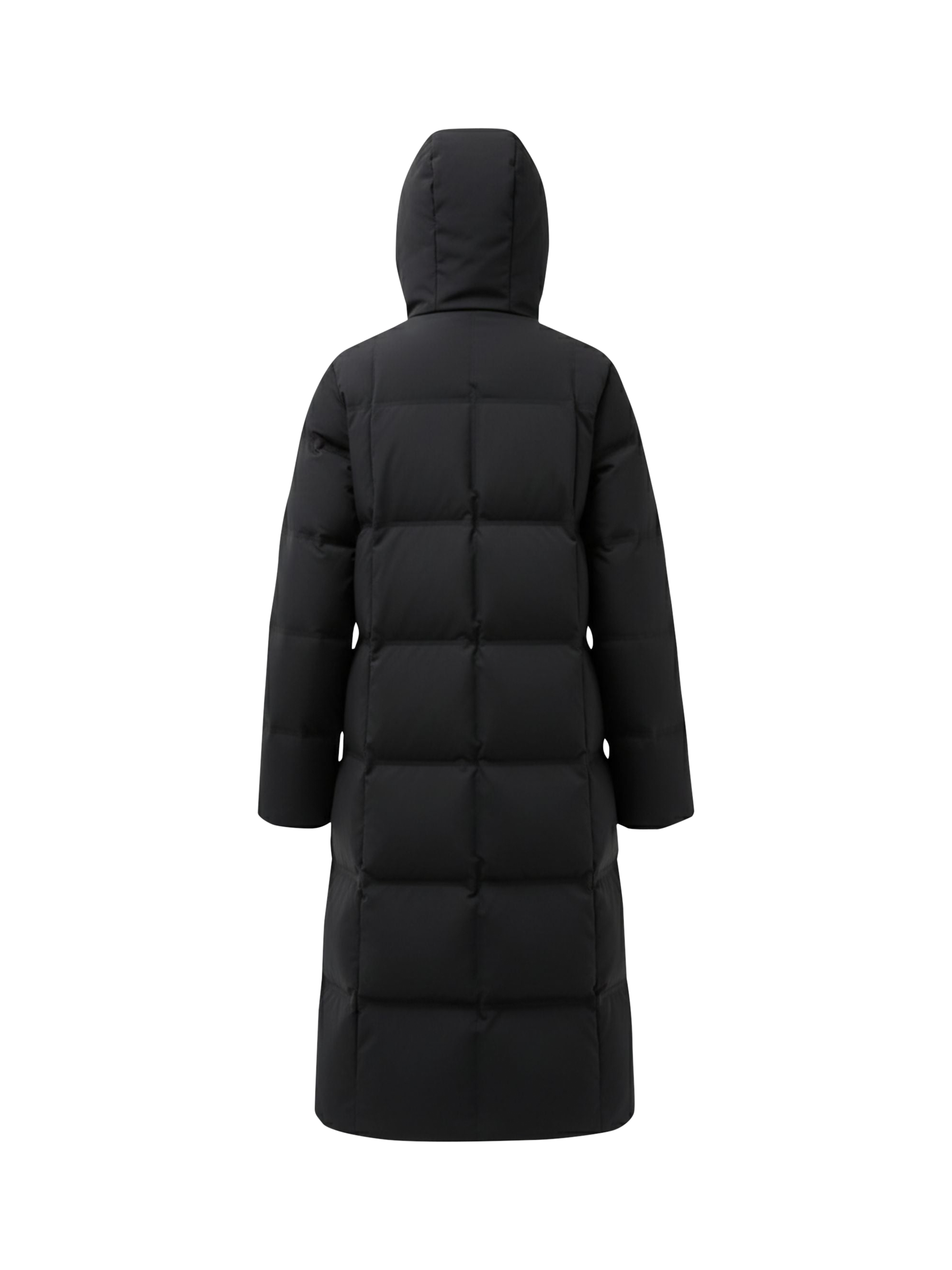 Product image 4 of 5, which shows Bosideng Long Goose Down Hooded Coat, Black, 4