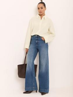 Mint Velvet Ultimate Wide Leg Jeans, Indigo, Indigo