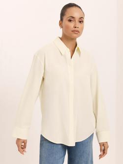 Mint Velvet Oversized Long Sleeve Shirt, Yellow