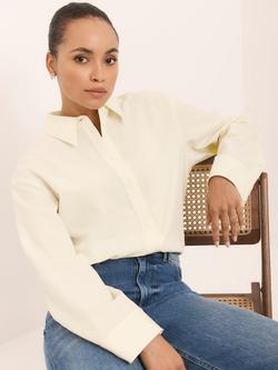 Mint Velvet Oversized Long Sleeve Shirt - view 2, Yellow