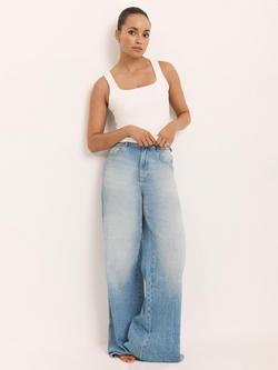 Mint Velvet Scoop Neck Sleeveless Top, White Ivory - view 2, White Ivory