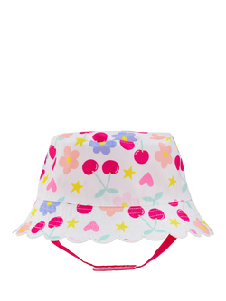 Small Stuff Kids' Floral Sun Hat, White, White