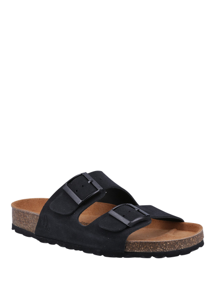Hush Puppies Brixley Suede Mule Sandals - view 2, Black