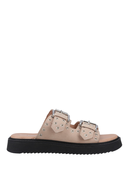 Hush Puppies Christine Leather Double Strap Mule Sandals, Taupe, Taupe