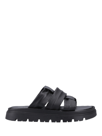 Hush Puppies Loretta Leather Mule Sandals, Black, Black