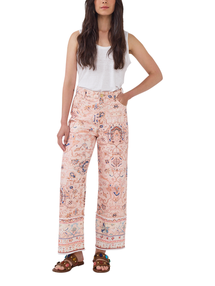 Hayley Menzies Desert Loom Wide Leg Jeans, Desert Loom - Pink - view 2, Desert Loom - Pink