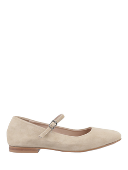 Hush Puppies Pasha Suede Mary Jane Ballerina Shoes, Taupe, Taupe
