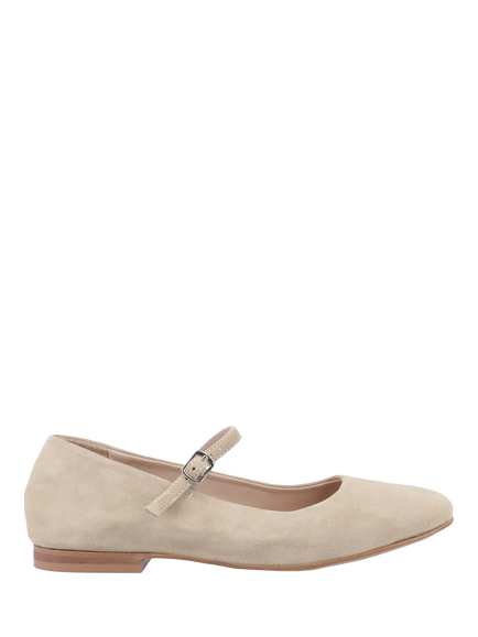 Hush Puppies Pasha Suede Mary Jane Ballerina Shoes, Taupe, Taupe