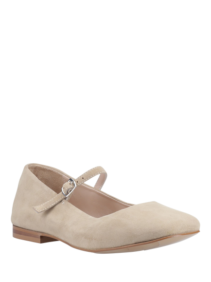 Hush Puppies Pasha Suede Mary Jane Ballerina Shoes, Taupe - view 2, Taupe