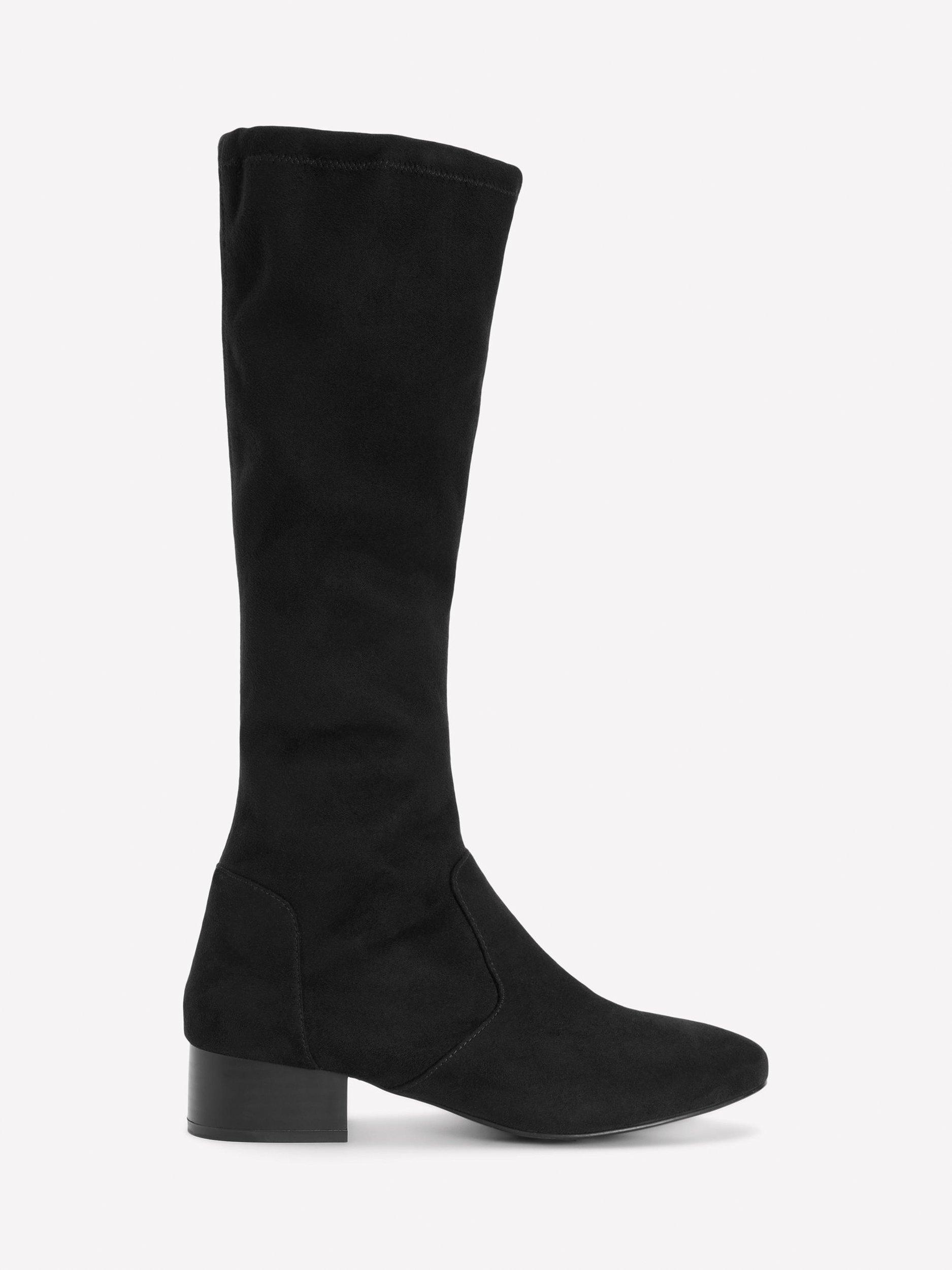 Product image 1 of 4, which shows Boden Flat Stretch Knee High Boots, Black, 4