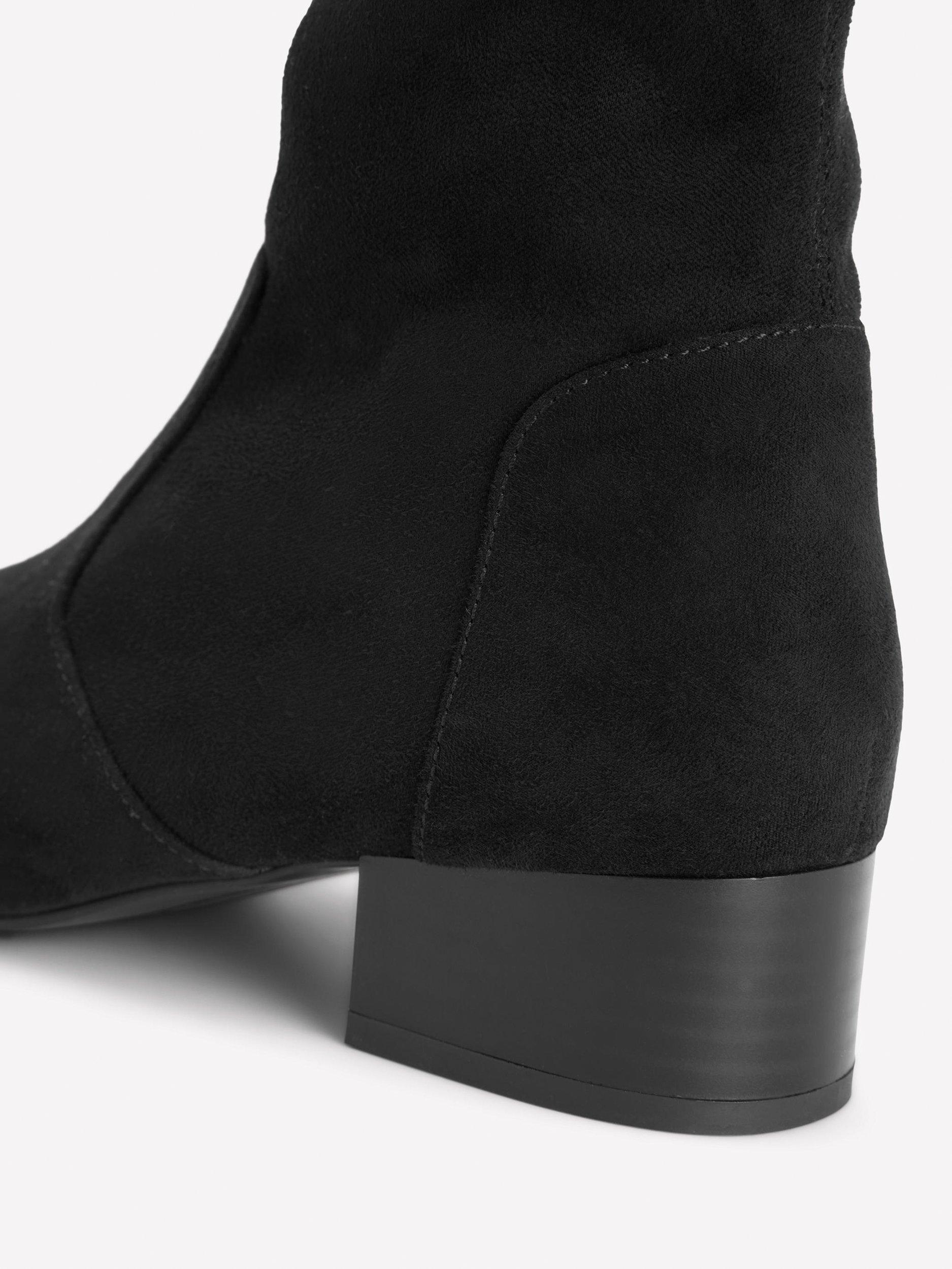 Product image 3 of 4, which shows Boden Flat Stretch Knee High Boots, Black, 4