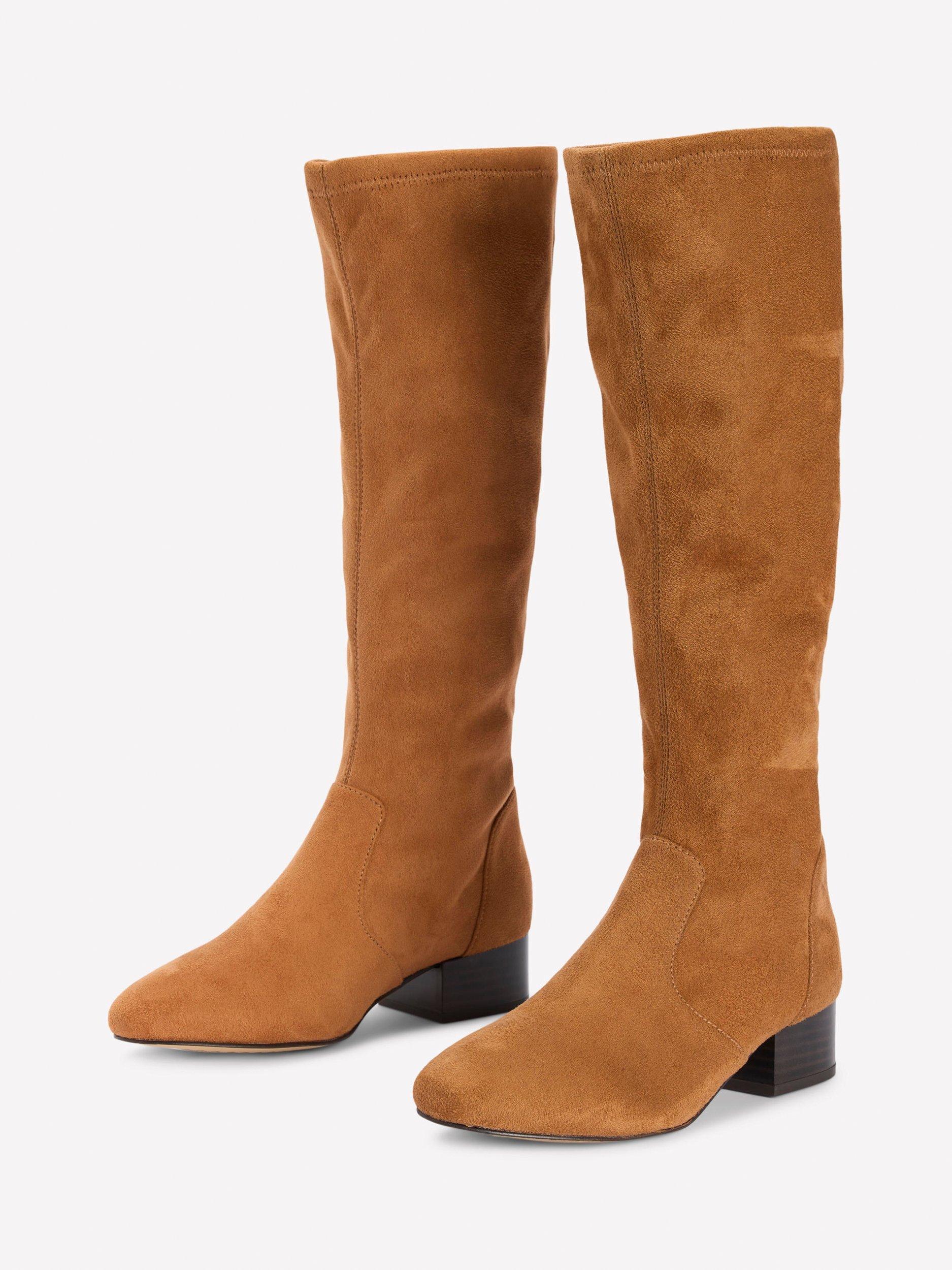 Product image 2 of 5, which shows Boden Flat Stretch Knee High Boots, Natural, 4