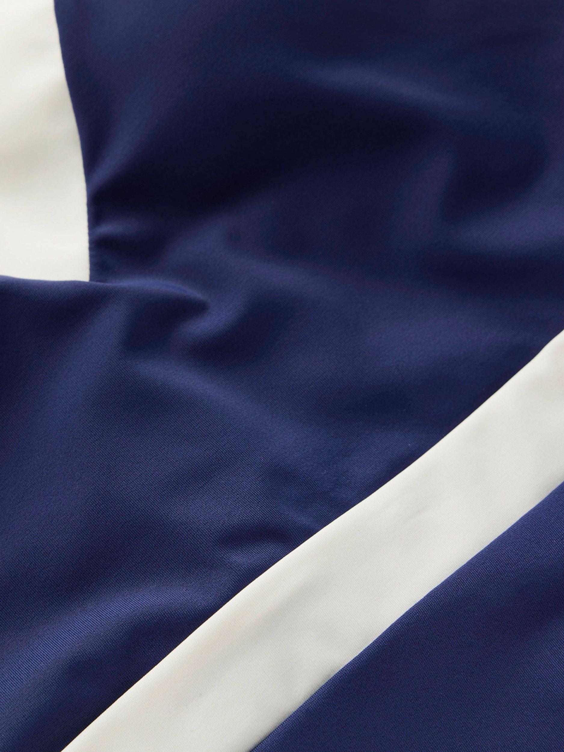 Product image 7 of 7, which shows Boden Campania Colour Block Swimsuit, Navy/Ivory, 8