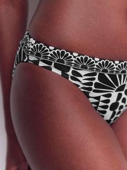 Boden Porto Geometric Bikini Bottoms, Black - view 2, Black