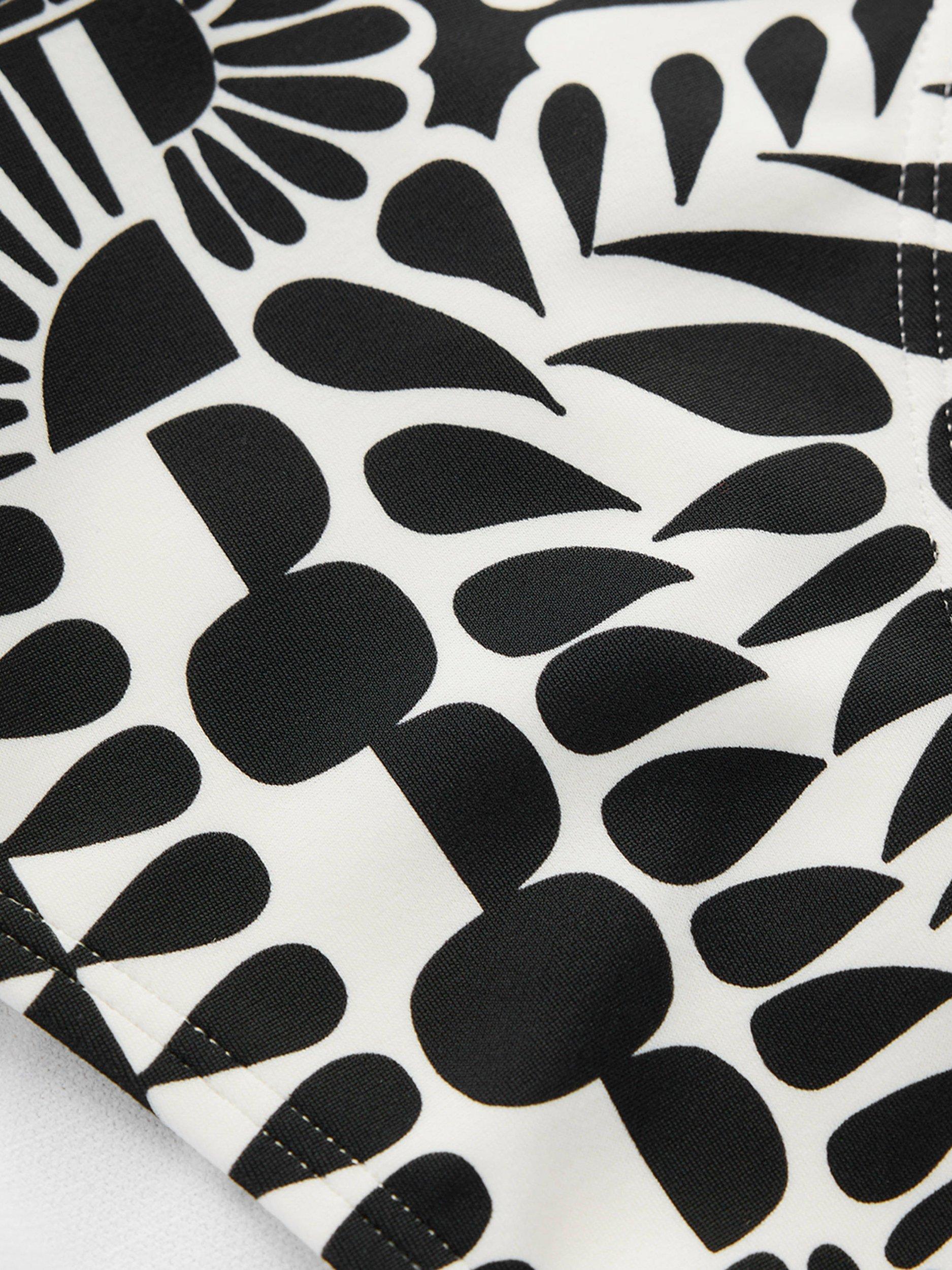 Product image 7 of 7, which shows Boden Porto Geometric Bikini Bottoms, Black, 8