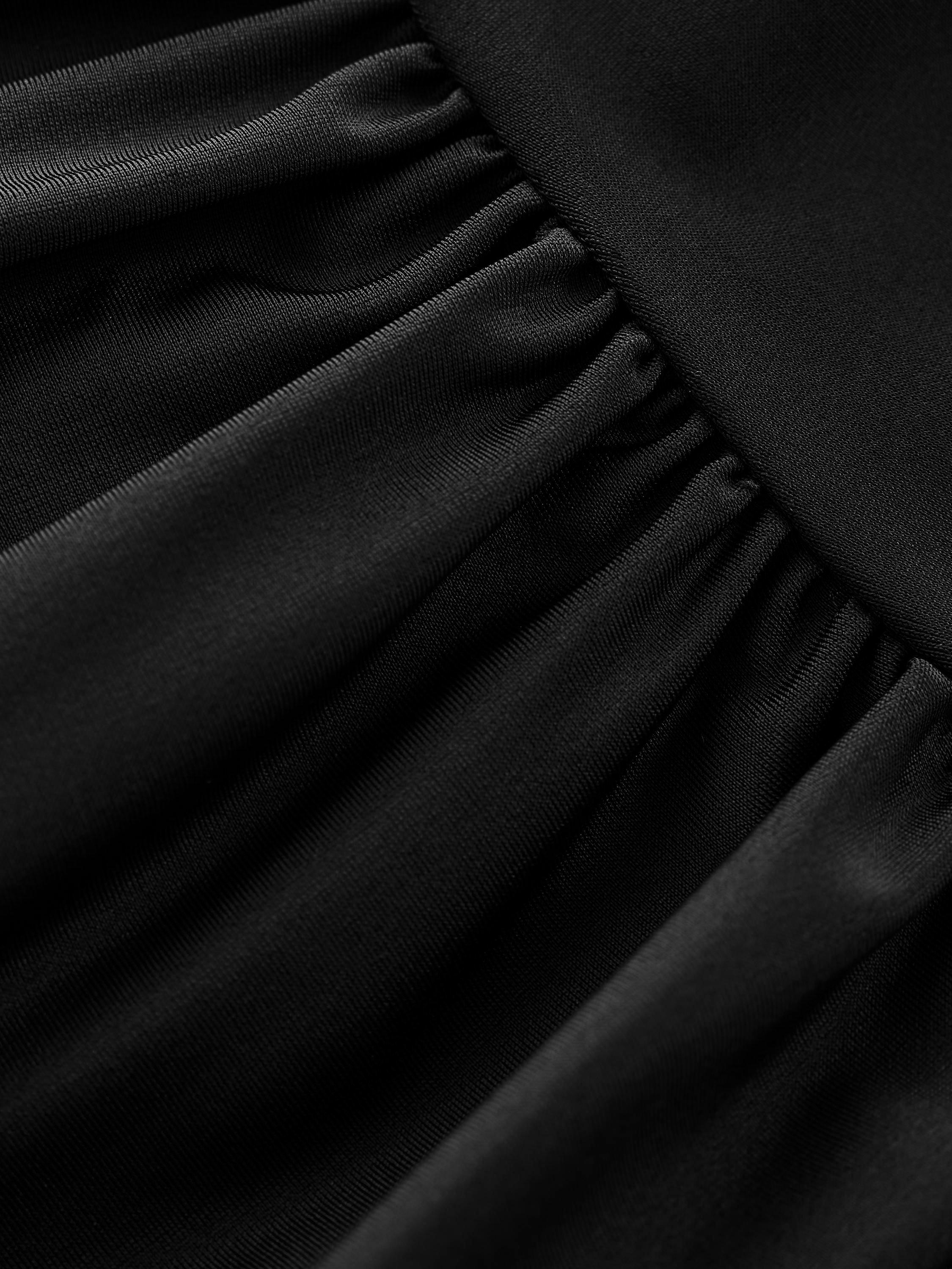 Product image 6 of 6, which shows Boden Kythira Ruched Bikini Bottoms, Black, 8