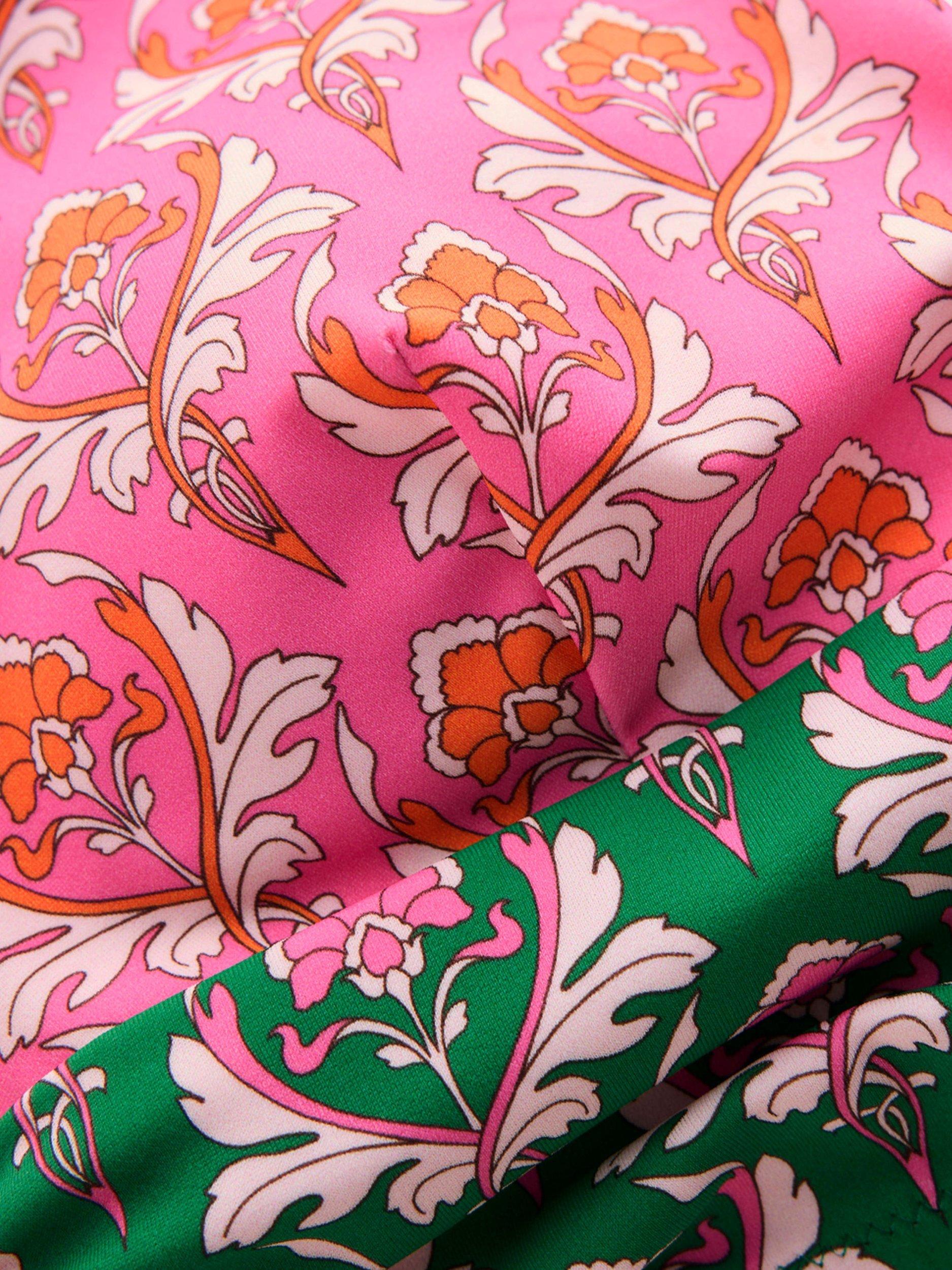 Product image 6 of 6, which shows Boden Mykonos Floral Deep V-Neck Bikini Top, Multi, 8