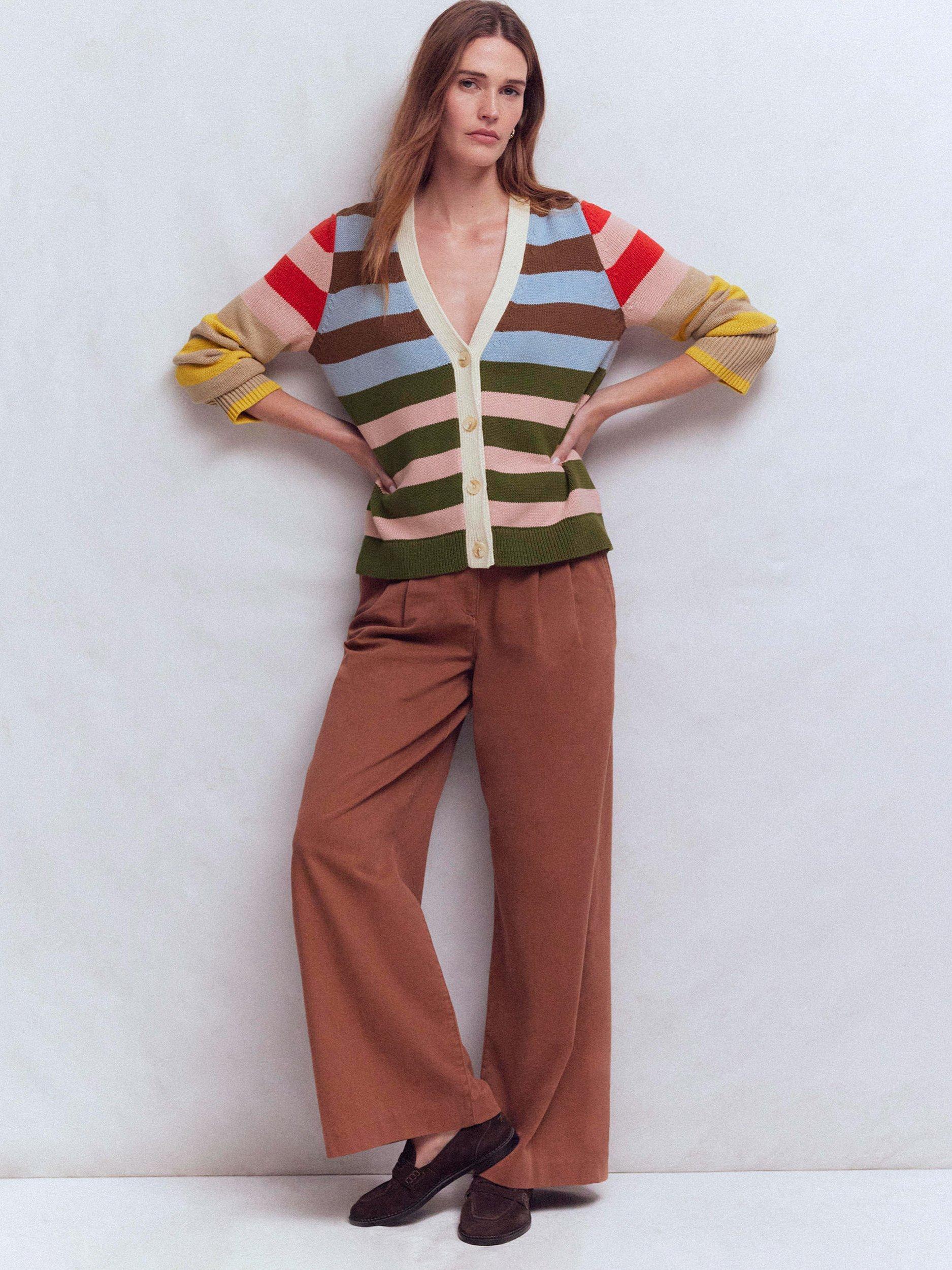 Product image 4 of 7, which shows Boden Lucy Mixed Stripe Cardigan, Multi, XS