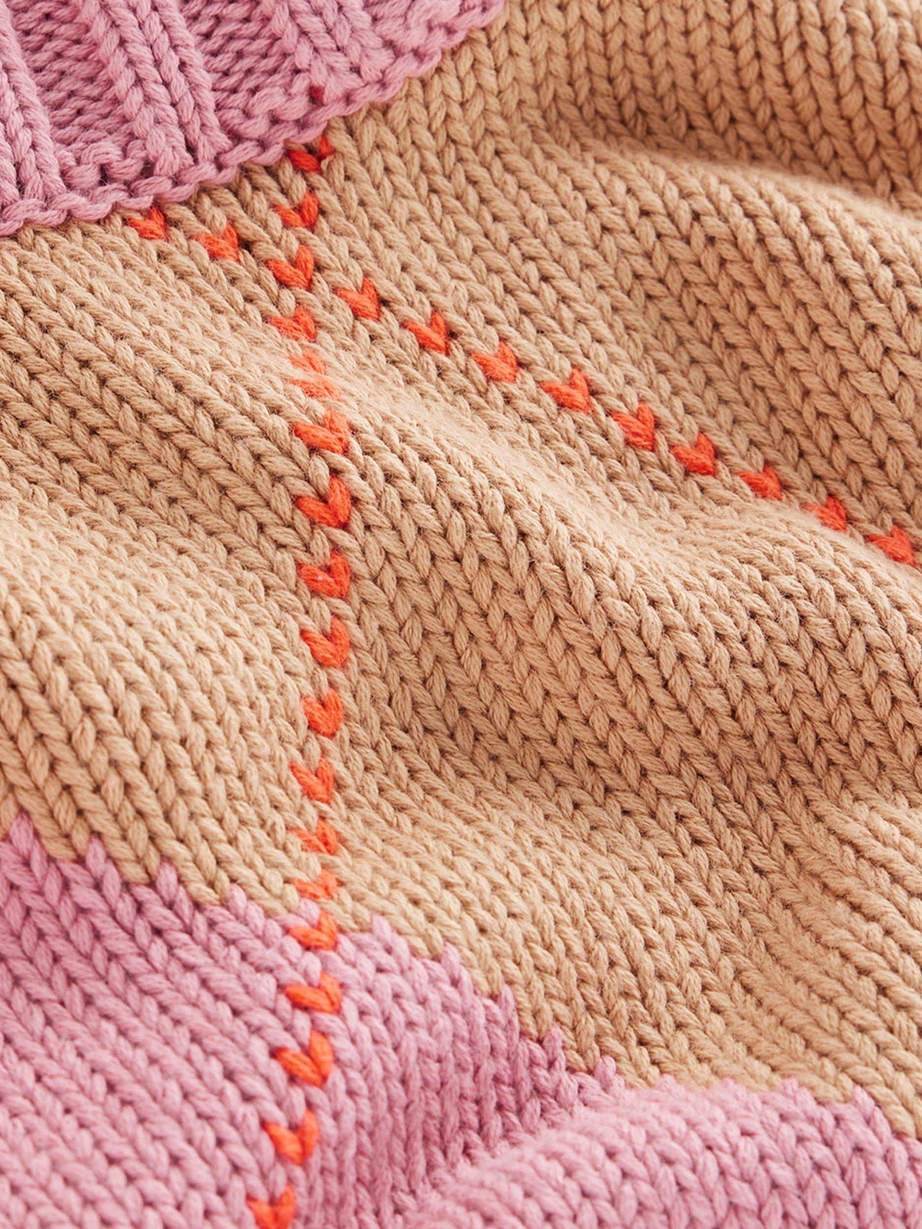 Product image 6 of 6, which shows Boden Camilla Argyle Jumper, Pink/Multi, XS