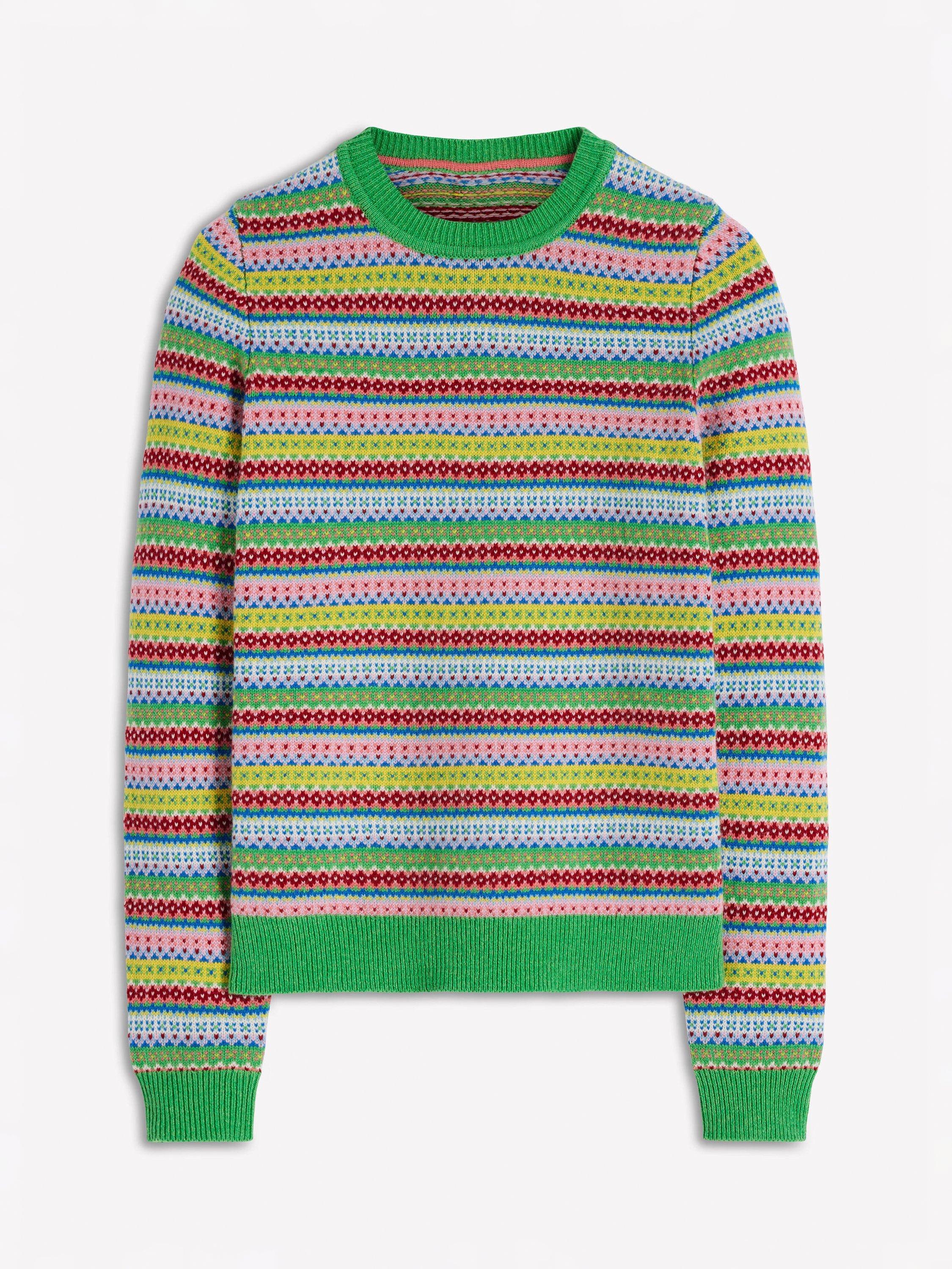 Product image 5 of 6, which shows Boden Edie Fair Isle Wool Blend Jumper, Multi, XS