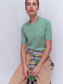 Boden Eva Pure Cashmere Knit Top, Celadon Blue - view 2, Celadon Blue