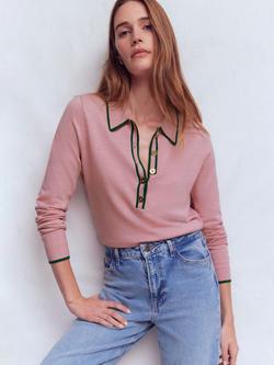 Boden Liz Henley Jumper, Lilac, Lilac