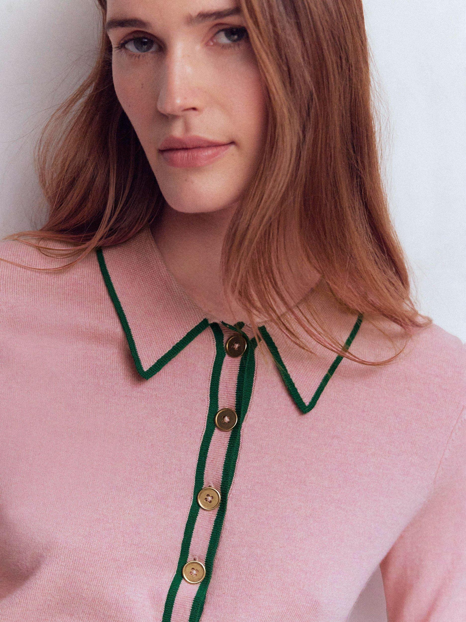 Product image 2 of 6, which shows Boden Liz Henley Jumper, Lilac, XS