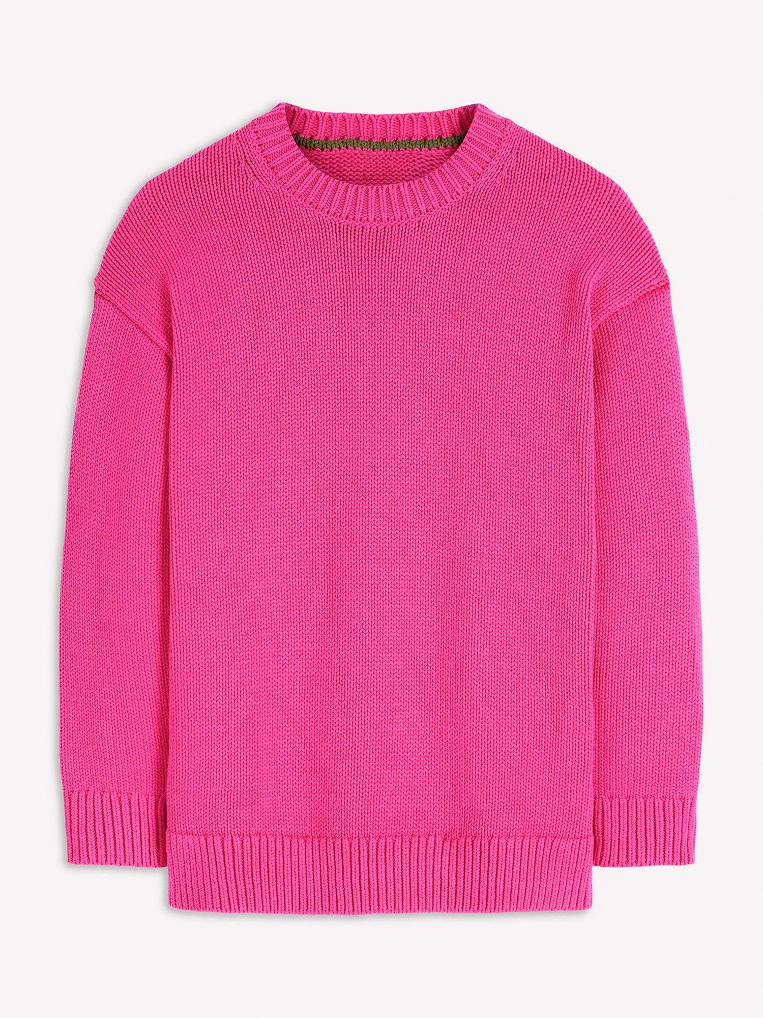 Product image 6 of 7, which shows Boden Lucy Oversized Jumper, Pink Peony, XS
