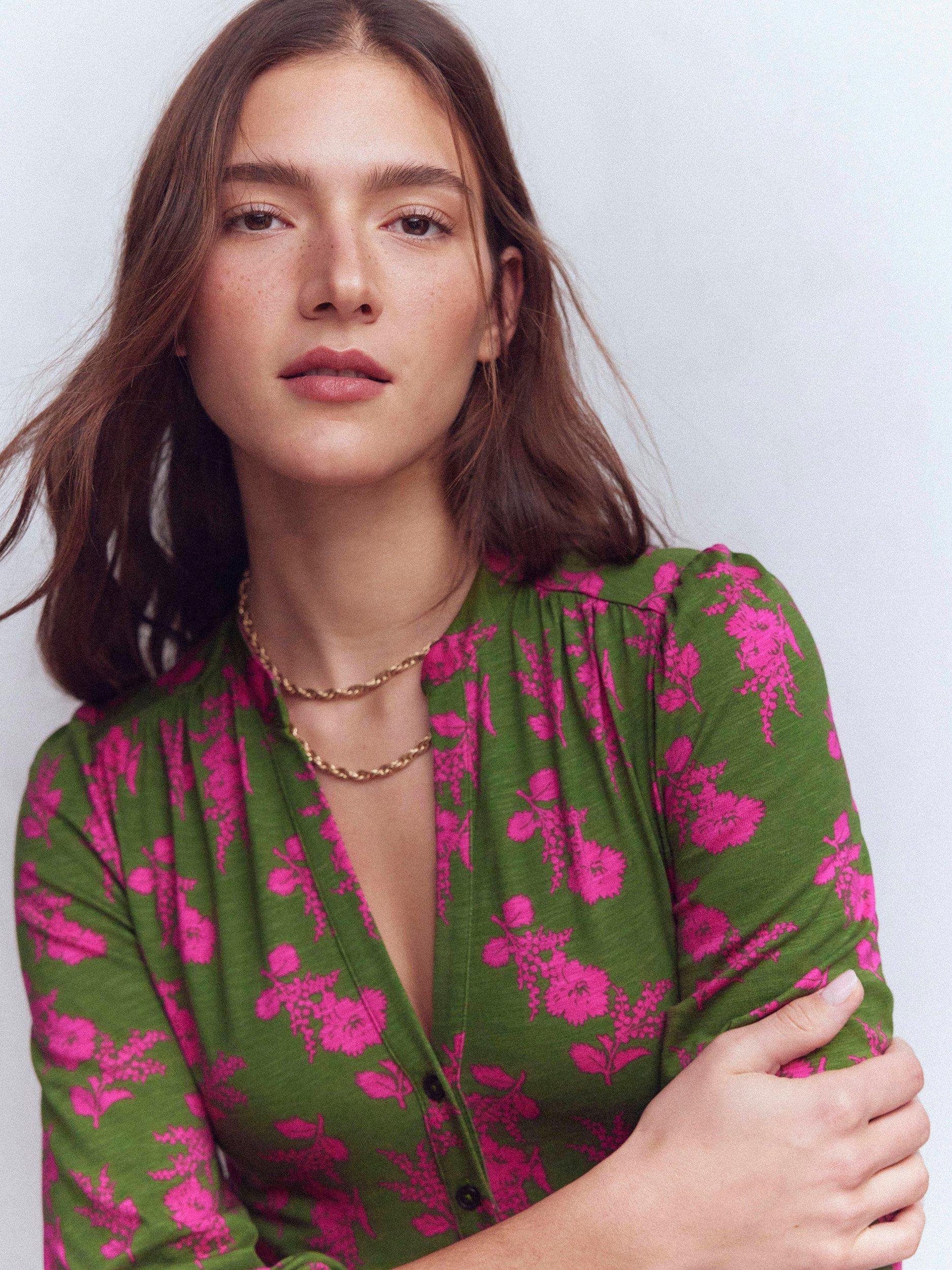 boden green and pink dress Boden Red/Green Paisley Dress – SECONDO main image 0