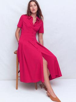 Boden Bridget Ponte Shirt Dress, Pomegranate - view 2, Pomegranate