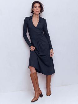 Boden Carla Jersey Wrap Dress, Navy