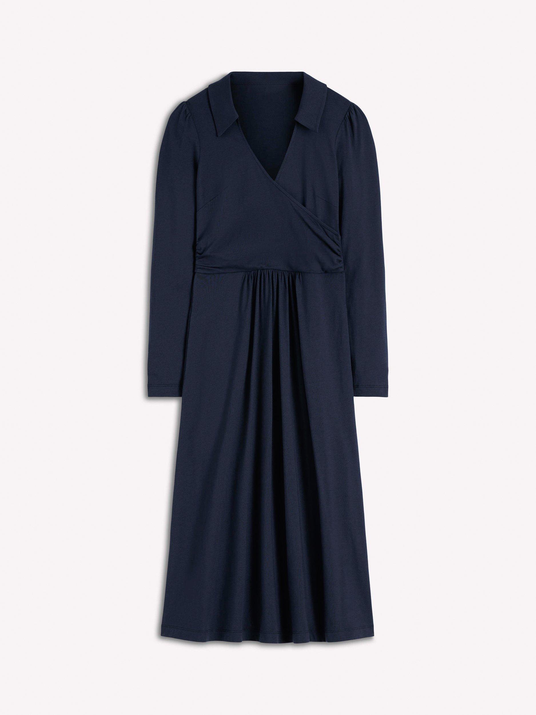 Product image 6 of 6, which shows Boden Carla Jersey Wrap Dress, Navy, 8
