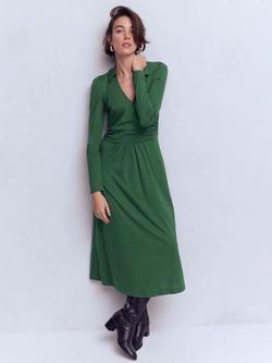 Boden Carla Jersey Wrap Dress, Hunter Green