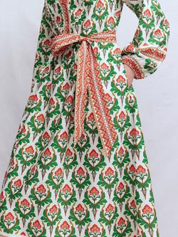 Boden Cary Floral Midi Dress, Multi - view 2, Multi