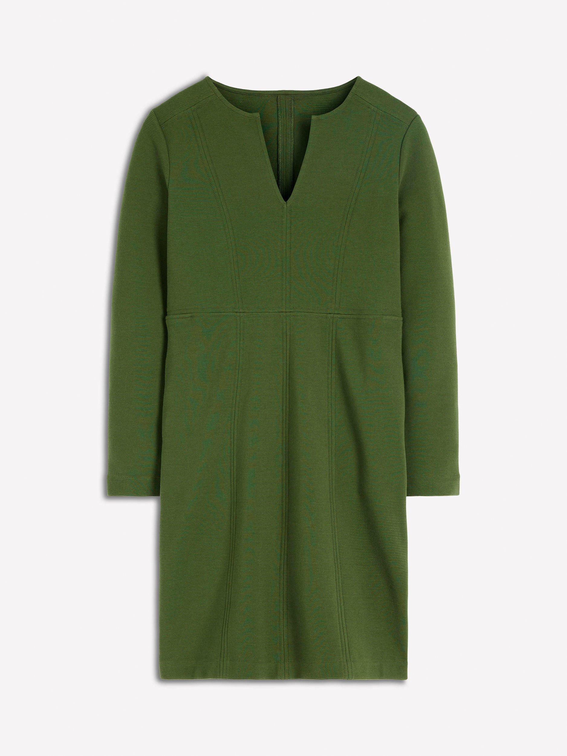 Product image 4 of 4, which shows Boden Colette Ottoman Dress, Green Fir, 8