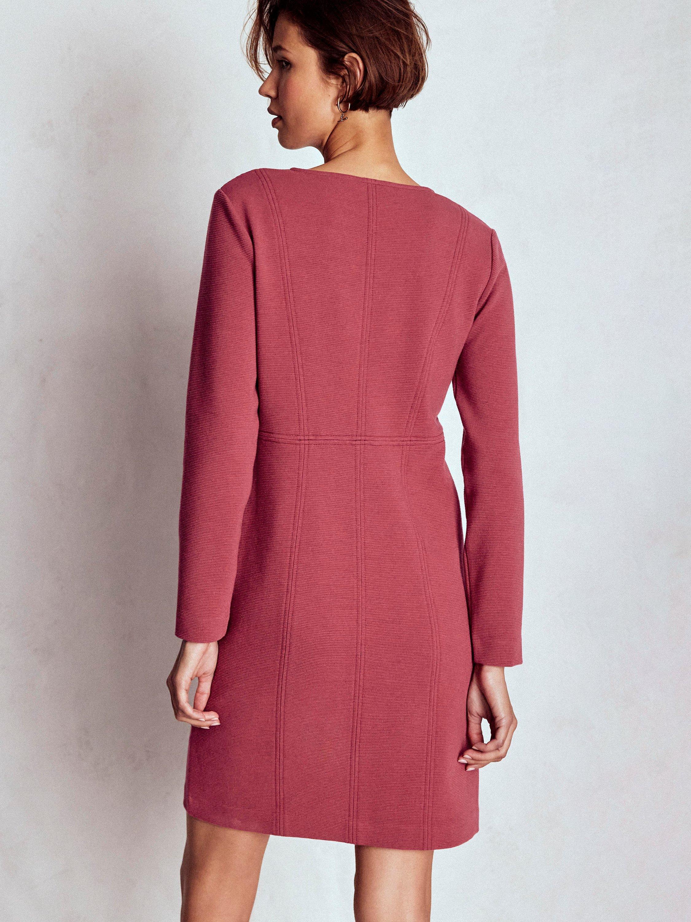 Product image 3 of 5, which shows Boden Colette Ottoman Dress, Ruby Red, 8