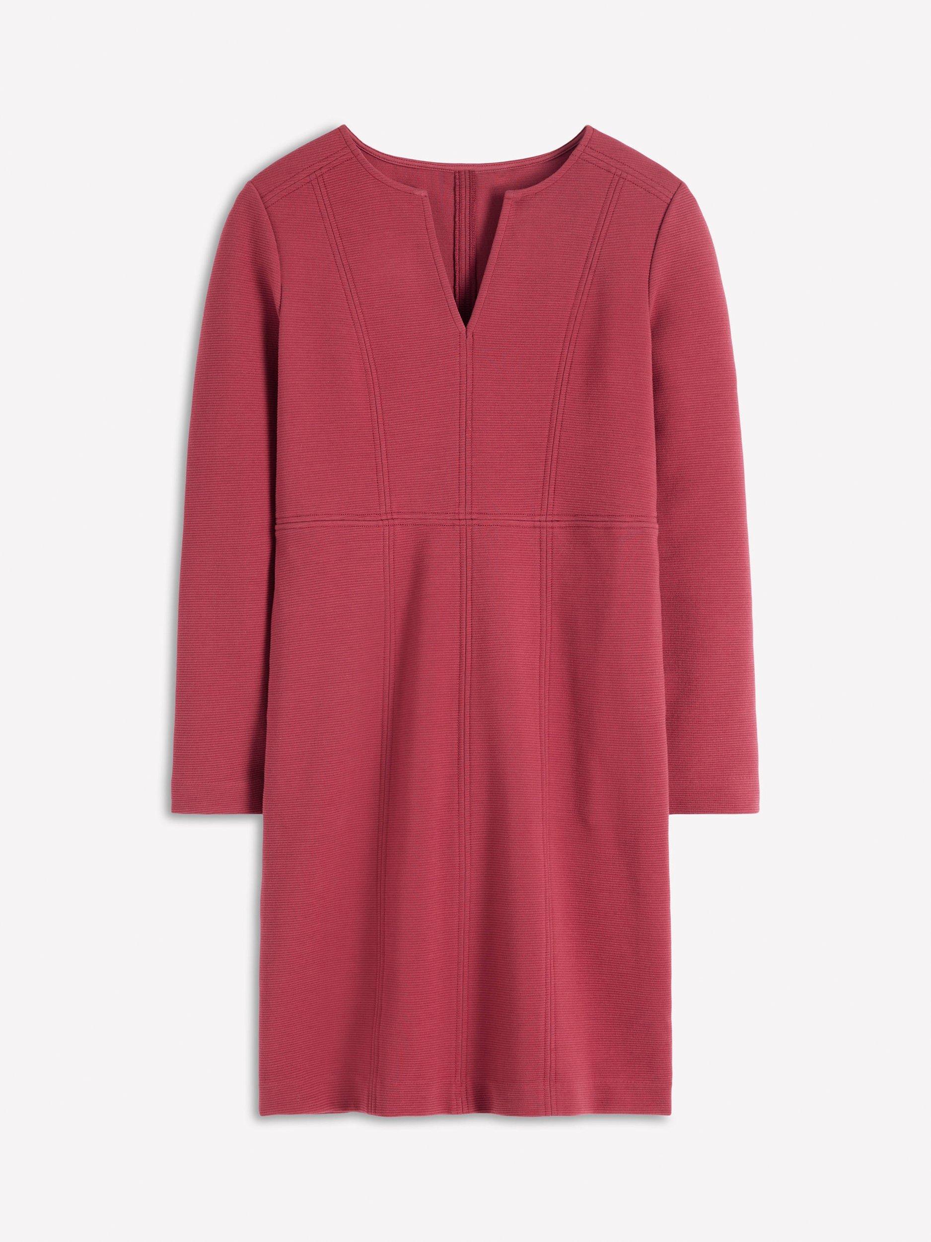 Product image 5 of 5, which shows Boden Colette Ottoman Dress, Ruby Red, 8