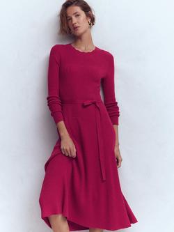 Boden Isobel Knitted Jumper Dress, Pomegranate, Pomegranate