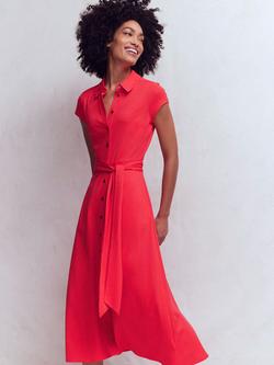 Boden Marcia Jersey Shirt Dress, Poppy Red, Poppy Red