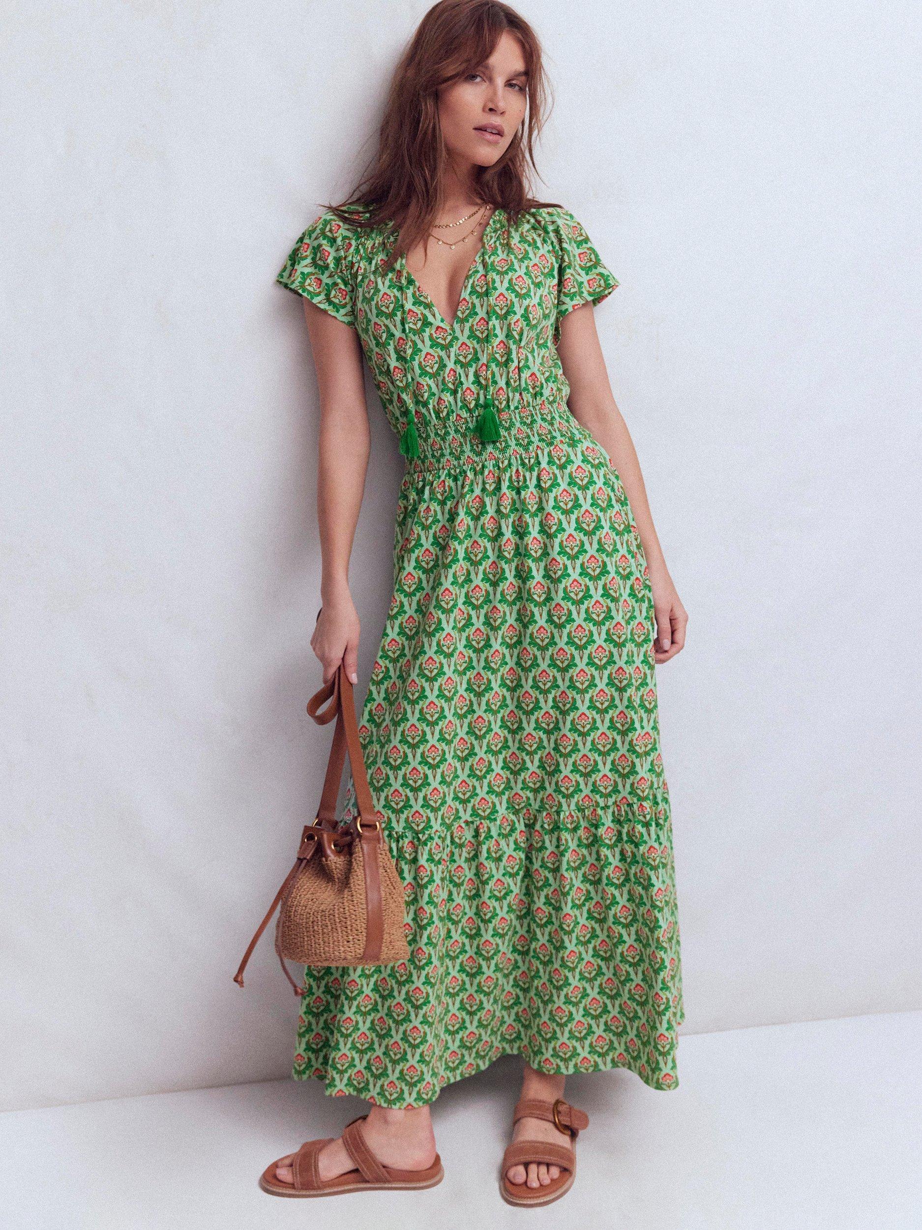 boden flutter jersey maxi dress Boden Dress Women 8 UK 12 Navy Jersey Maxi Ruffle Tiere Flutter Sleeve Boho  Long