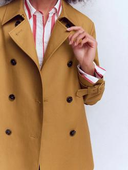 Boden Heart Swing Trench Jacket, Dijon - view 2, Dijon