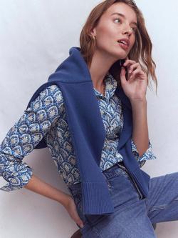 Boden Sienna Geometric Shirt, Blue - view 2, Blue