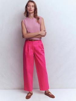 Boden Bloomsbury Tailored Trousers, Pink Peony, Pink Peony