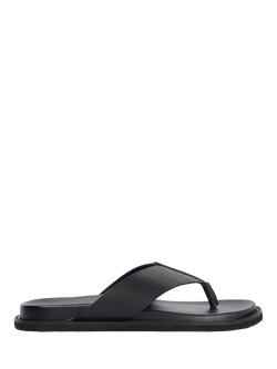 Dune London Irvin Leather Sandals, Black, Black