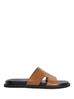 Dune London Ishaa Leather Sandals, Tan - view 2, Tan