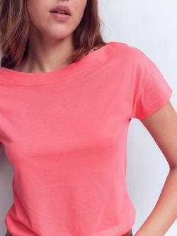 Boden Super Soft Boat Neck T-Shirt - view 2, Azalea Pink