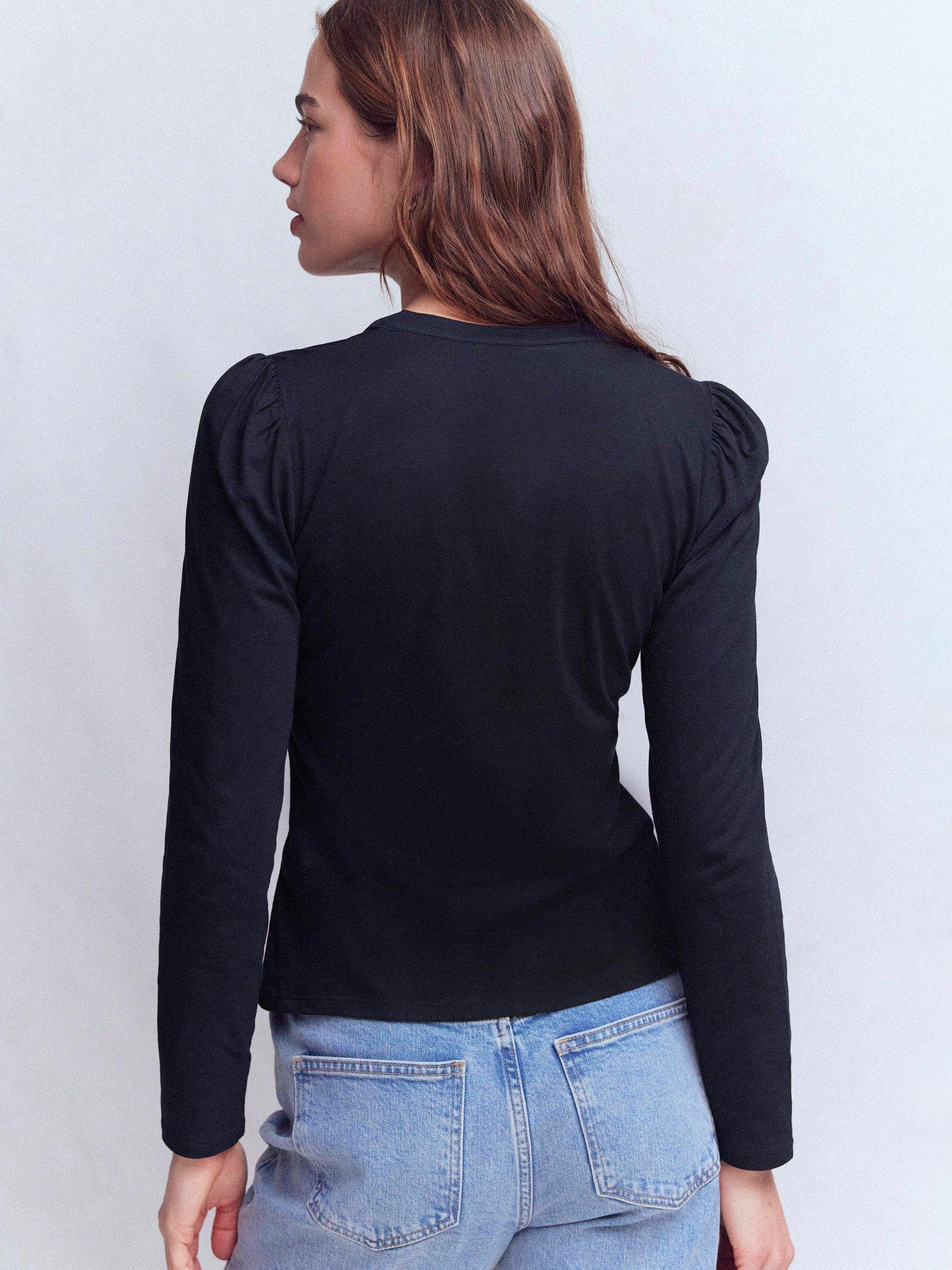 Product image 3 of 5, which shows Boden Super Soft Henley Top, Navy, 8